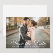 Elegant Modern sparen de Foto WS van het Verloving Kaart (Voorkant / Achterkant)