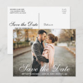 Elegant Modern sparen de Foto WSB van het Verlovin Briefkaart (Voorkant / Achterkant)