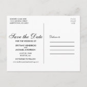 Elegant Modern sparen de Foto WSB van het Verlovin Briefkaart (Achterkant)