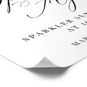 Elegant modern Sparkler stuurt uitwijkbord Poster (Hoek)