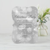 Elegant Modern Sparkly Christmas Party Kaart (Staand voorkant)