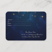 Elegant Modern Stars Navy Blue Kortingskaartje (Achterkant)