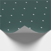 Elegant & Modern Sterrenkerst Groen Cadeaupapier (Hoek)