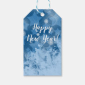 Elegant modern sterrenpatroon Klassic Blue Festive Cadeaulabel (Voorkant)
