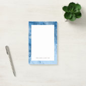 Elegant modern sterrenpatroon Klassieke blauwe naa Post-it® Notes (Kantoor)