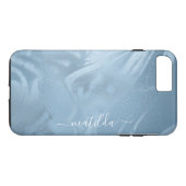 Elegant modern stijlvol babyblauw uiterlijk Case-Mate iPhone case (Achterkant (Horizontaal))