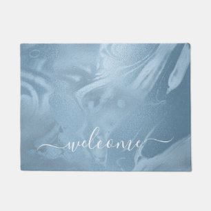 Elegant modern stijlvol babyblauw uiterlijk deurmat