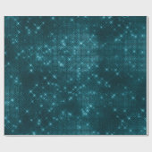 Elegant modern, stijlvol blauw glitter cadeaupapier (Vlak)