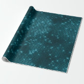 Elegant modern, stijlvol blauw glitter cadeaupapier (Uitgerold)