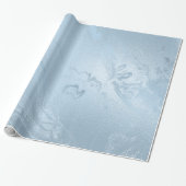 Elegant modern stijlvol blauw glitter marmer cadeaupapier (Uitgerold)