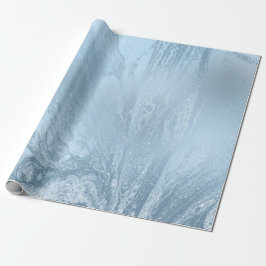 Elegant modern stijlvol blauw glitter marmer cadeaupapier
