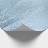 Elegant modern stijlvol blauw glitter marmer cadeaupapier (Hoek)