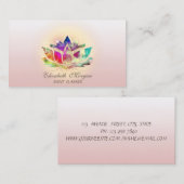 Elegant modern Stijlvol Chic Colorful Lotus Visitekaartje (Voorkant / Achterkant)