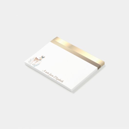 Elegant modern stijlvol deer post-it® notes (Schuin)