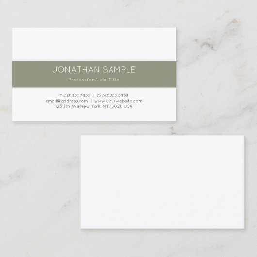 Elegant modern, stijlvol design met hoge dikte lux visitekaartje (Voorkant / Achterkant)