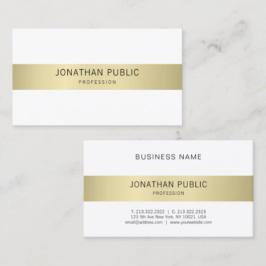 Elegant modern, stijlvol design met hoge prijs, lu visitekaartje (Voorkant / Achterkant)