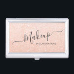 Elegant modern, stijlvol en glitter make-up visitekaarthouder<br><div class="desc">faux glitter textuur en elegant calligrafiedoopvont.</div>