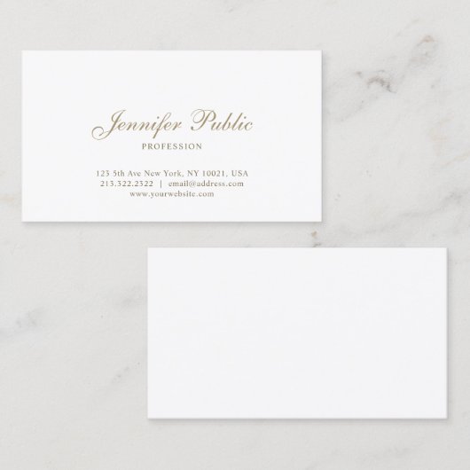 Elegant modern, stijlvol en grafisch vormontwerp visitekaartje (Voorkant / Achterkant)