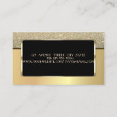 Elegant modern, stijlvol, Faux Gold Glitter Visitekaartje (Achterkant)