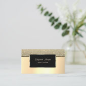 Elegant modern, stijlvol, Faux Gold Glitter Visitekaartje (Staand voorkant)