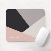 Elegant modern stijlvol geometrisch kleurenblok muismat (Met muis)
