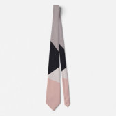 Elegant modern stijlvol geometrisch kleurenblok stropdas (Voorkant)