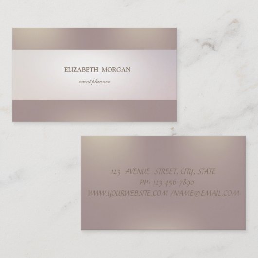 Elegant modern, stijlvol, gestript visitekaartje (Voorkant / Achterkant)