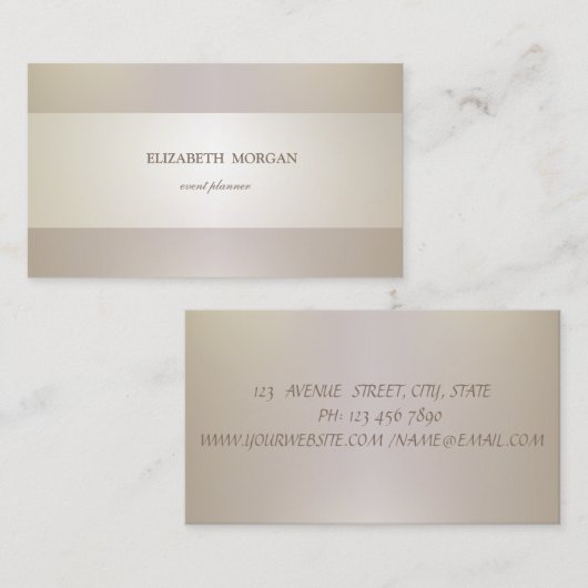 Elegant modern, stijlvol, gestript visitekaartje (Voorkant / Achterkant)