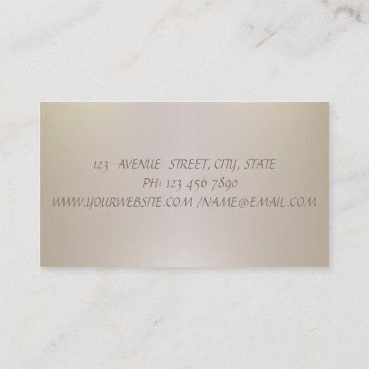 Elegant modern, stijlvol, gestript visitekaartje (Achterkant)