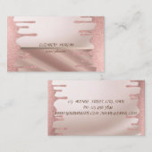 Elegant modern Stijlvol, glitter druppels Visitekaartje (Voorkant / Achterkant)