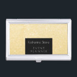 Elegant modern stijlvol glitter-evenementenplanner visitekaarthouder<br><div class="desc">smelttextuur. Voeg jouw naam en beroep toe.</div>