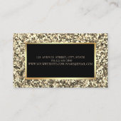 Elegant modern Stijlvol Glitter, Lijst Visitekaartje (Achterkant)