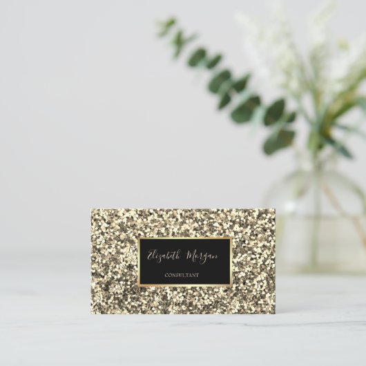 Elegant modern Stijlvol Glitter, Lijst Visitekaartje (Staand voorkant)