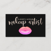 Elegant modern Stijlvol glitterwerk, lips Visitekaartje (Voorkant)