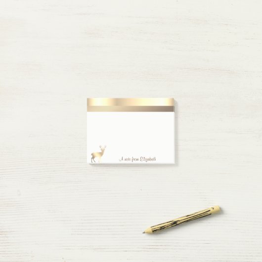 Elegant modern Stijlvol Gold Deer - Speciaal Post-it® Notes (Op bureau)