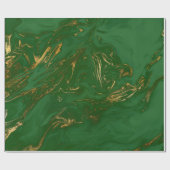 Elegant modern, stijlvol goud en groene marmer cadeaupapier (Vlak)