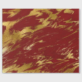 Elegant modern, stijlvol goud en rode marmer cadeaupapier (Vlak)