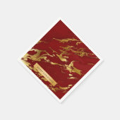 Elegant modern, stijlvol goud en rode marmer servet (Hoek)