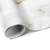 Elegant modern, stijlvol goud en witte marmer cadeaupapier (Rol Hoek)