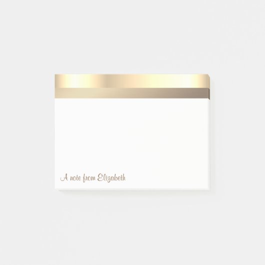 Elegant Modern Stijlvol Goud -Persoonlijk Post-it® Notes (Voorkant)