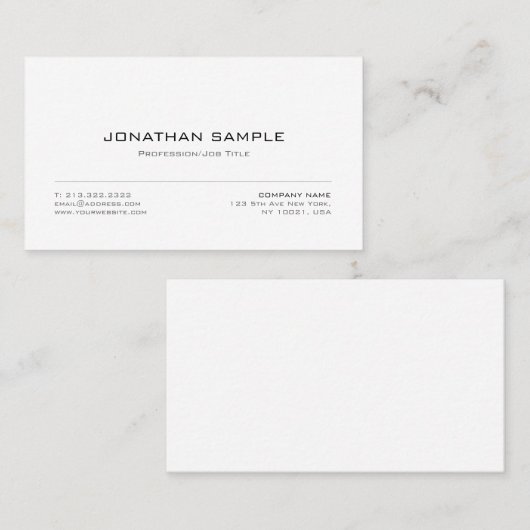 Elegant modern, stijlvol grafisch ontwerp met hoge visitekaartje (Voorkant / Achterkant)