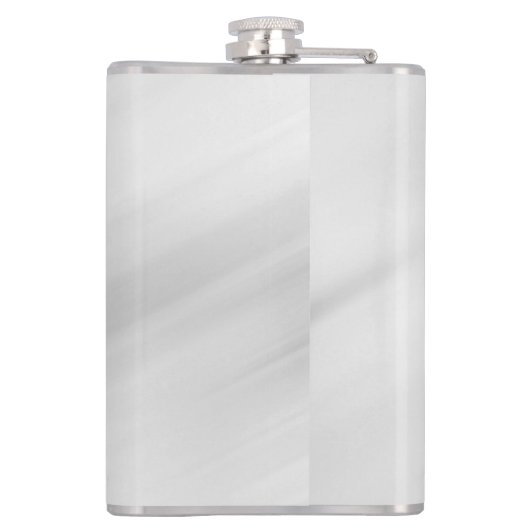 Elegant Modern Stijlvol Grijs Rood Naam Heupfles (Achterkant)