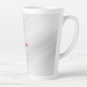 Elegant Modern Stijlvol Grijs Rood Naam Latte Mok (Rechts)