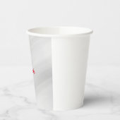 Elegant Modern Stijlvol Grijs Rood Naam Papieren Bekers (Links)