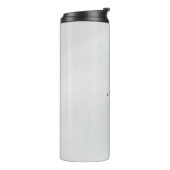 Elegant Modern Stijlvol Grijs Rood Naam Thermosbeker (Gedraaid links)