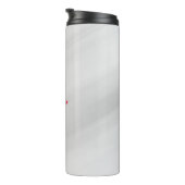 Elegant Modern Stijlvol Grijs Rood Naam Thermosbeker (Geroteerd rechts)