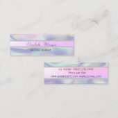 Elegant modern Stijlvol Hologfisch, parels Mini Visitekaartje (Voorkant / Achterkant)