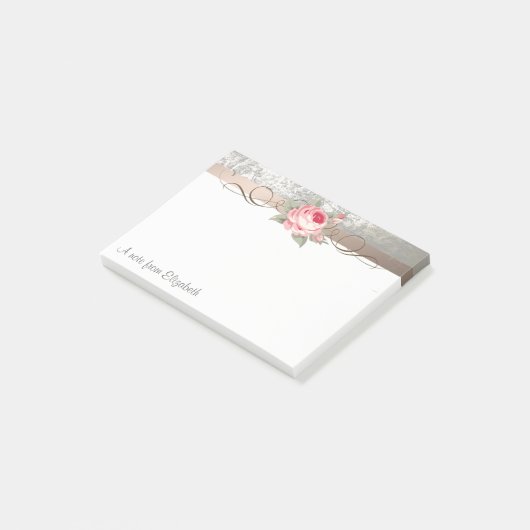 Elegant modern, stijlvol, langzamer gepersonalisee post-it® notes (Schuin)