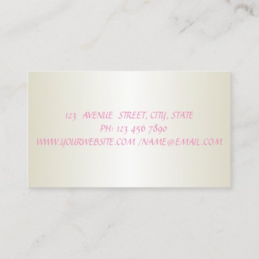 Elegant modern, stijlvol, lips visitekaartje (Achterkant)