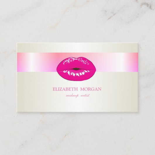 Elegant modern, stijlvol, lips visitekaartje (Voorkant)